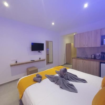 Superior Studio with modern design, cozy bed and sitting area, TV